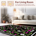 Vibrant Floral Vines Pattern Rug