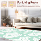 Abstract Organic Forms Flowers Rug