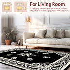 Ornate Floral Frame With Starburst Rug