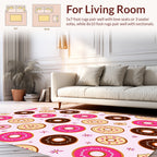 Fun Donut Pattern Design Rug