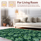 Lush Green Floral Pattern Design Rug