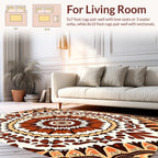 Earth Tone Medallion Art Rug
