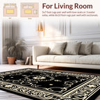 Cream Floral Vines And Borders Rug