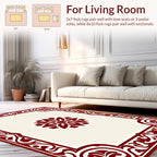 Rich Floral Medallion Border Design Rug