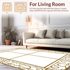 Elegant Ornate Floral Border Design Rug