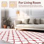 Red Linked Diamond Modern Graphic Rug