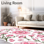 Pink Sakura Blossom Garland Rug