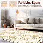 Abstract Swirls Botanical Sketch Rug