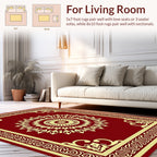 Ornate Mandala Floral Border Design Rug