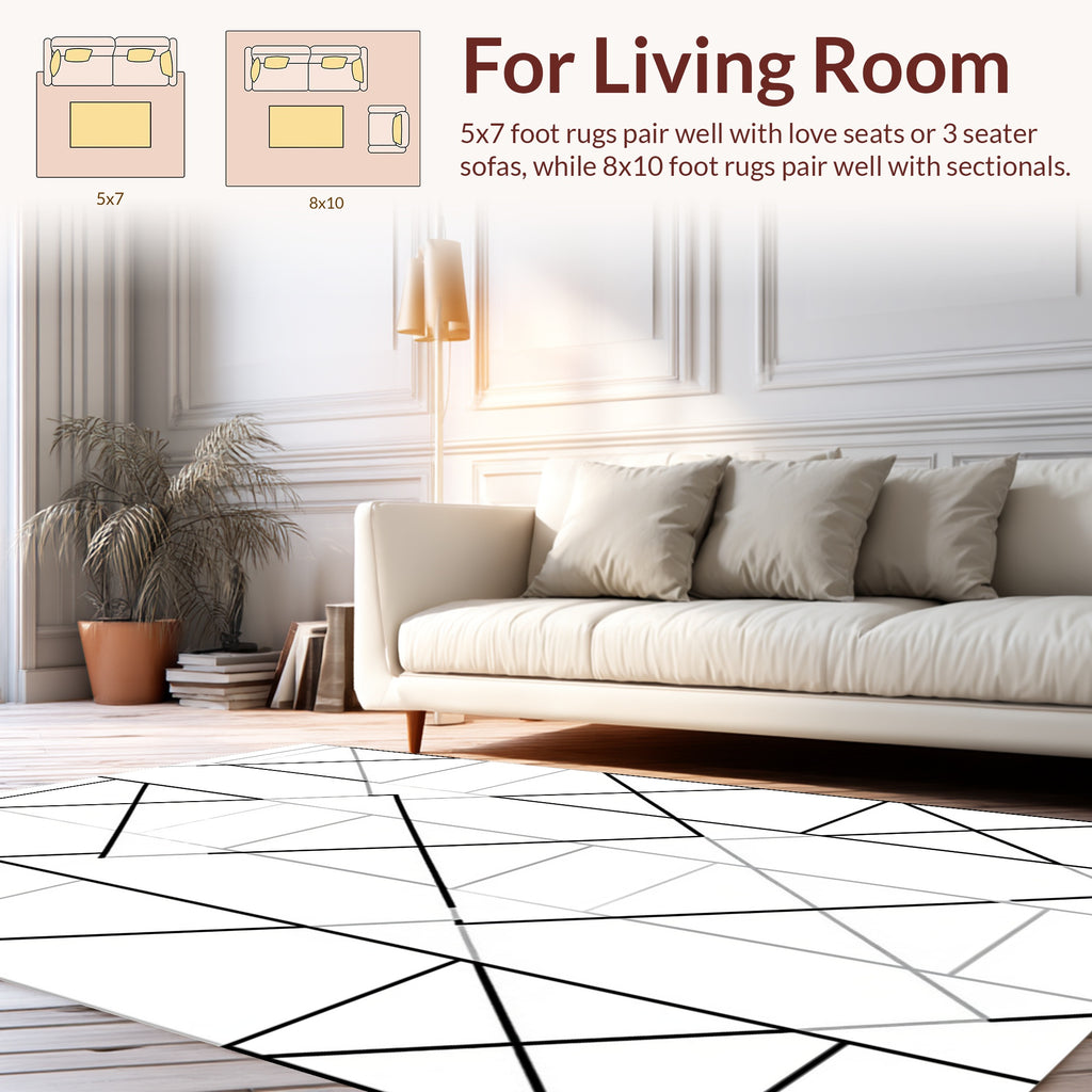 Bold Geometric Interlocking Pattern Rug