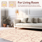 Abstract Swirls Seamless Red Rug