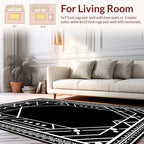 Geometric Deco White Border Style Rug