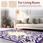 Art Nouveau Floral Swirl Design Rug