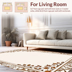 Elegant Floral Branch Scrollwork Design Rug