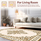 Ornate Border With Central Floral Medallion Rug