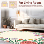 Vibrant Floral Vines Petals Rug