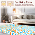 Bright Wavy Lines Abstract Pattern Rug