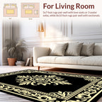 Classic Floral Border Symmetry Rug