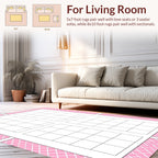 Pink Diamond Lattice Pattern Design Rug