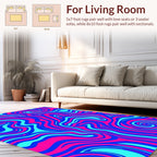 Vivid Swirl Psychedelic Pattern Rug