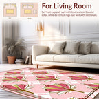 Pink Floral Arch Pattern Rug