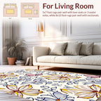 Floral Butterfly Sketch Pattern Design Rug