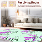 Floral Lavender Sketch Pattern Rug