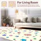 Playful Star Bloom Pattern Rug