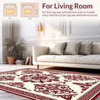 Rich Floral Damask Pattern Rug