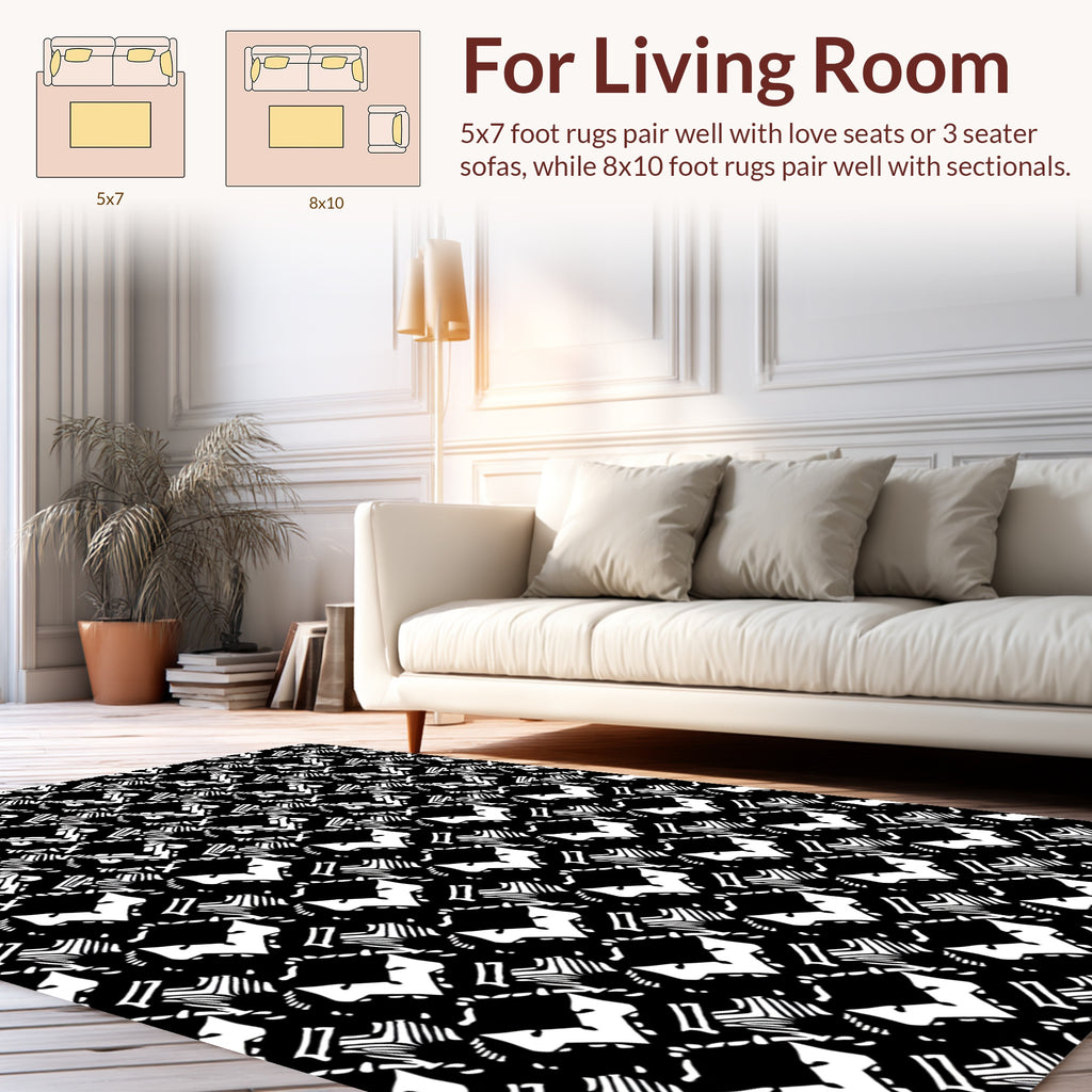Abstract Diamond Pattern Rug