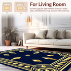 Gold Diamond Star Pattern Design Rug
