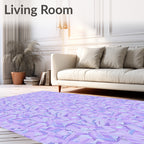 Pale Lavender Abstract Geometric Shapes Rug