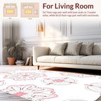 Soft Pink Floral Mandala Pattern Rug