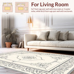 Ornate Floral Scrollwork Pattern Rug