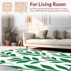 Green Leaf Botanical Pattern Rug