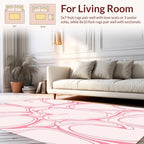 Pink Organic Flowing Lines Pattern Rug