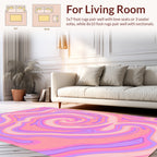 Swirling Pink Purple Marble Pattern Rug