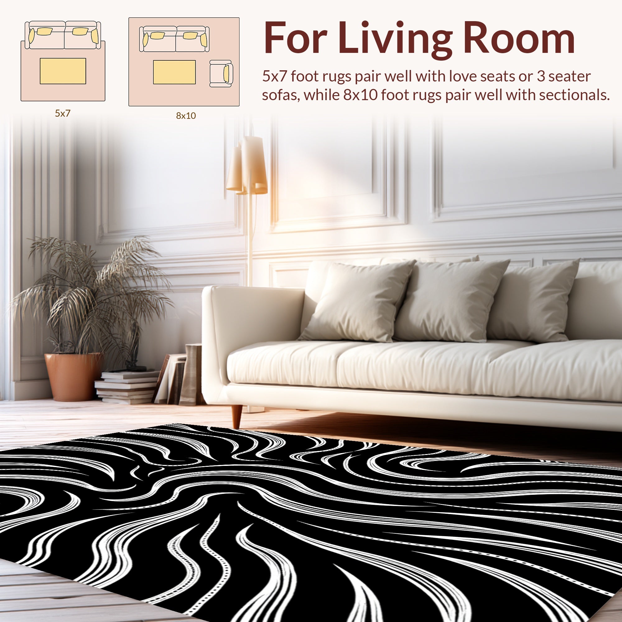 Whimsical Lines And Swirls Rug