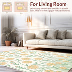 Daisies In 2 Tone Garden Pattern Rug