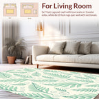 Green Leafy Vines Pattern Rug