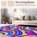 Vivid Swirling Color Pattern Rug