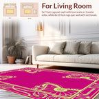 Victorian Floral Design Border Rug