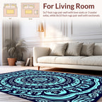 Ornate Floral Mandala With Intricate Symmetry Rug