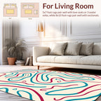 Abstract Curvy Lines Pattern Design Rug