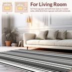 Bold Vertical Striped Graphic Rug