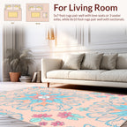 Whimsical Floral Mandala Pattern Rug