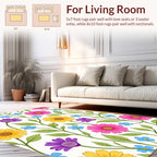 Colorful Floral Vine Pattern Rug