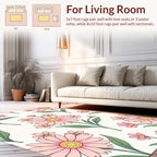Pink Daisy Garden Pattern Rug