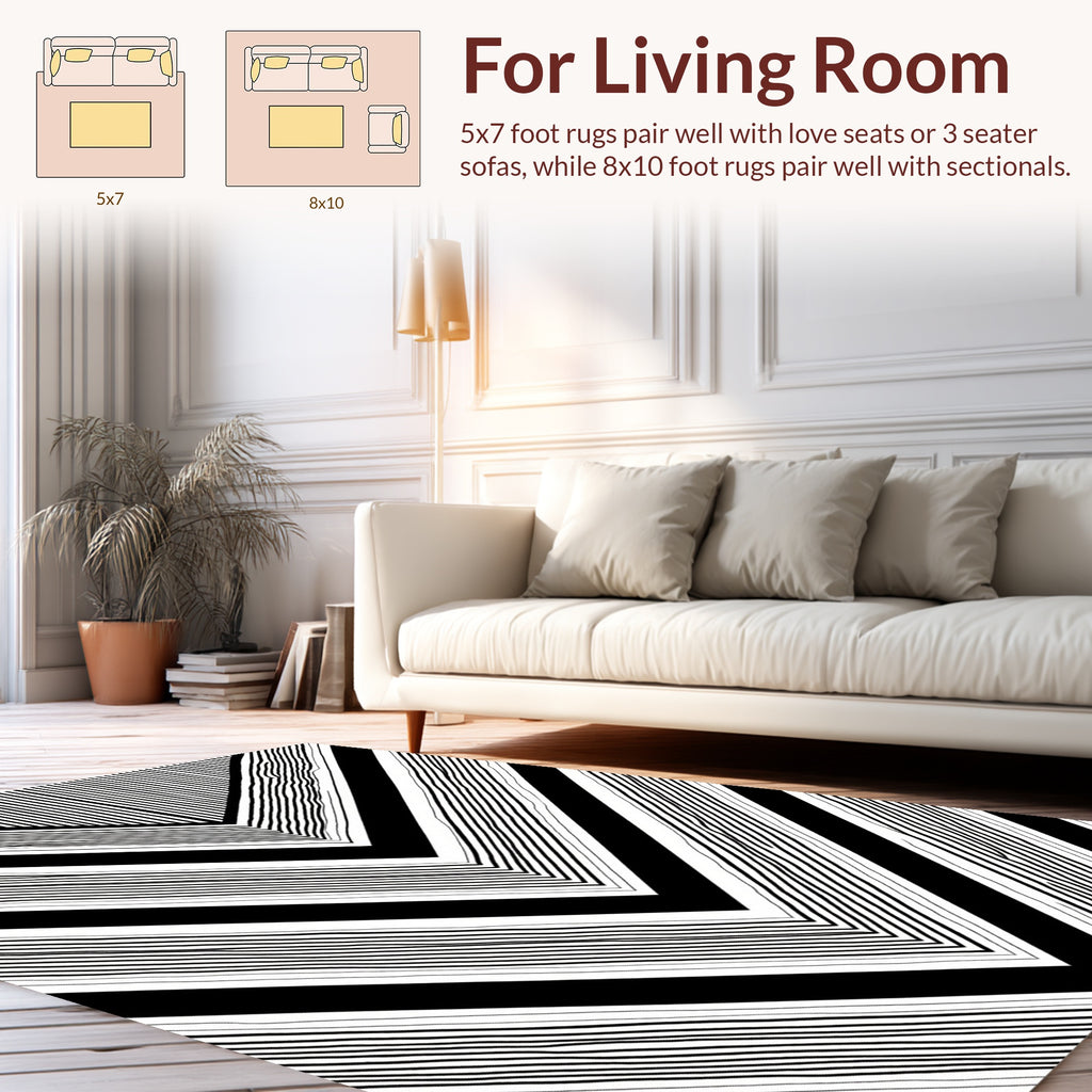 Dynamic Vizier Stripe Pattern Rug