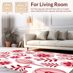 Stylized Floral Branch Pattern Design Rug
